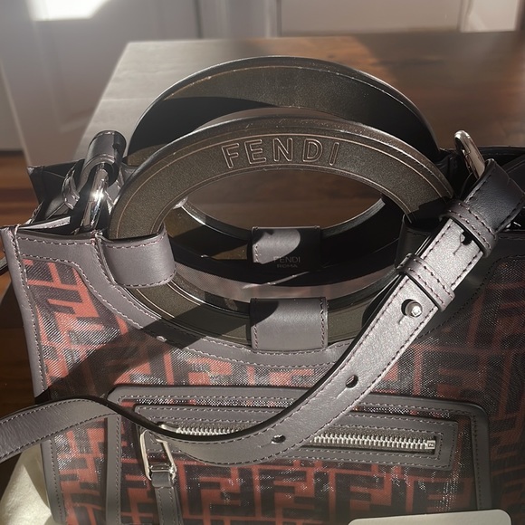 Fendi Runaway FF Mesh and Leather Bag - Picture 6 of 12